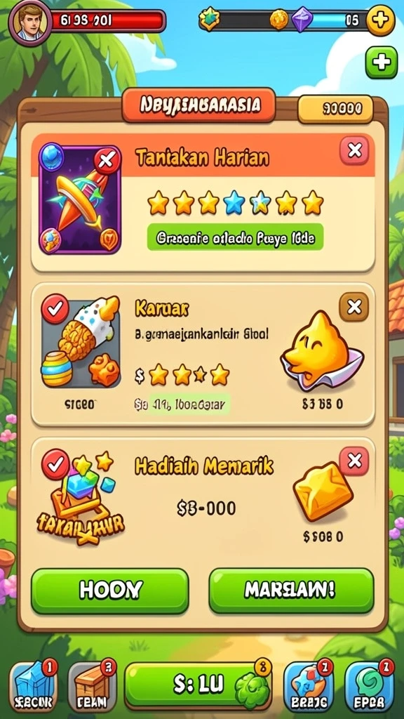 koplo77 - Screenshot menunjukkan mode tantangan yang seru dan menantang.